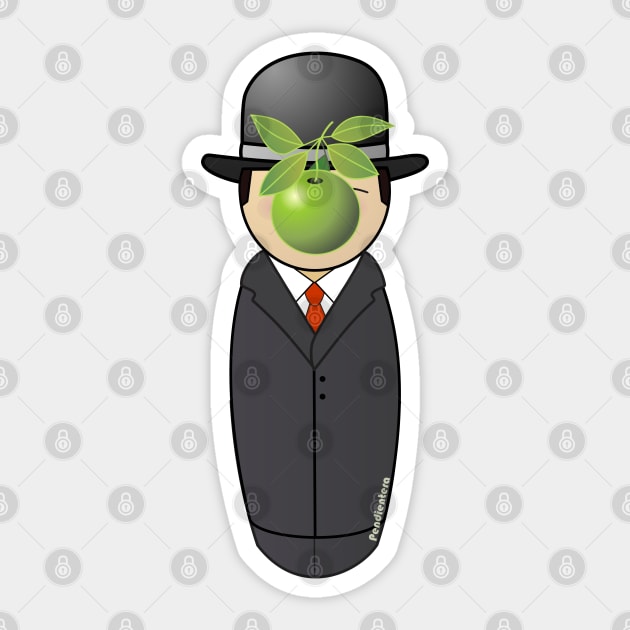 Kokeshi Magritte Sticker by Pendientera